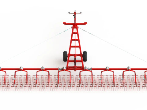 WG 0009 - Complete range of 3 semi-mounted flexible tine harrow 3D Model