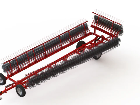 WG 0003 - Gamma completa di 3 erpici rotanti semiportati Modello 3D