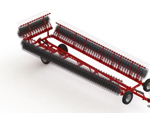 WG 0003 - Gamma completa di 3 erpici rotanti semiportati Modello 3D