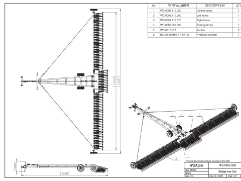 WG 0003 - Gamma completa di 3 erpici rotanti semiportati Modello 3D