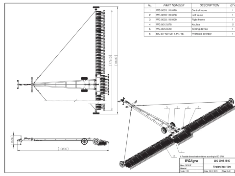 WG 0003 - Gamma completa di 3 erpici rotanti semiportati Modello 3D