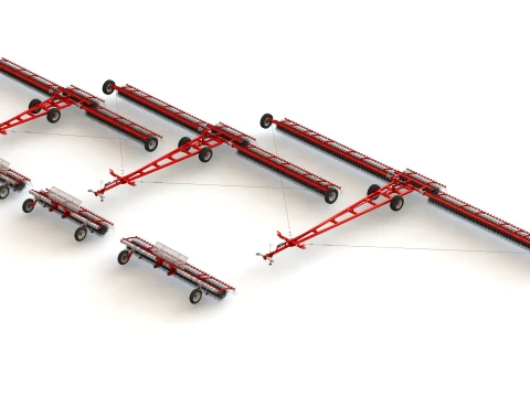 WG 0003 - Complete range of 3 semi-mounted rotary harrow 3D Model