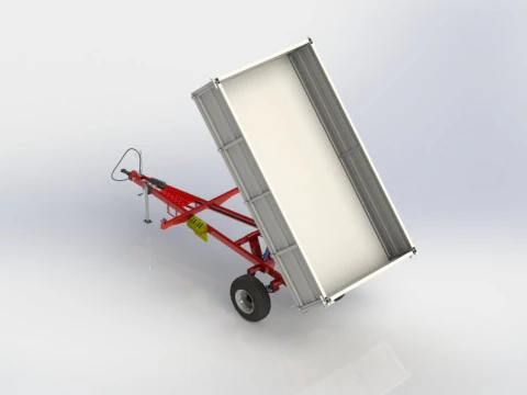 WG 0019 - स्प्रिंग्स के साथ वन-एक्सल ट्रेलर 3D मॉडल