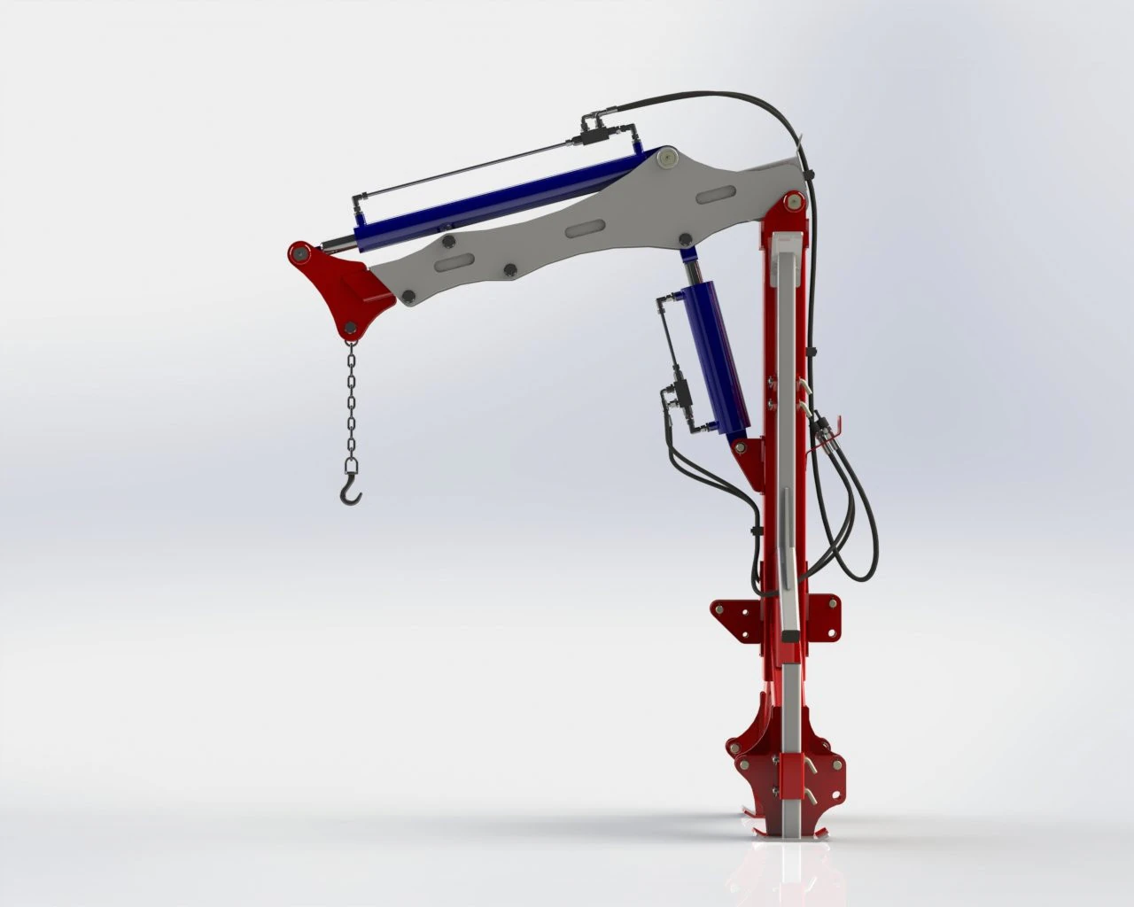 WG 0004 - Mounted crane 1000 kg 3D Model .c4d .max .obj .3ds .fbx .stl .blend 