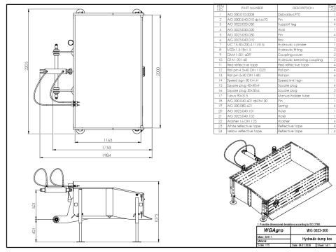 WG 0023 - Hydraulic dump box 3D Model