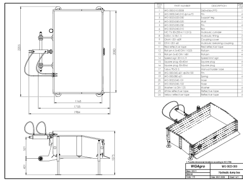 WG 0023 - Hydraulic dump box 3D Model
