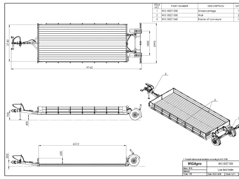 WG 0027 - Low bed trailer 3D Model
