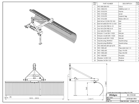 WG 1016 - Landscape rakes 3D Model