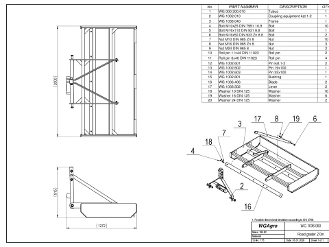 WG 1036 - Livellatrice stradale portata Modello 3D