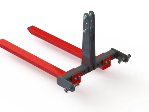 WG 1029 - Mounted pallet fork 3D Model