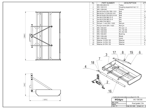 WG 1036-200 - Mounted road grader 3D Model