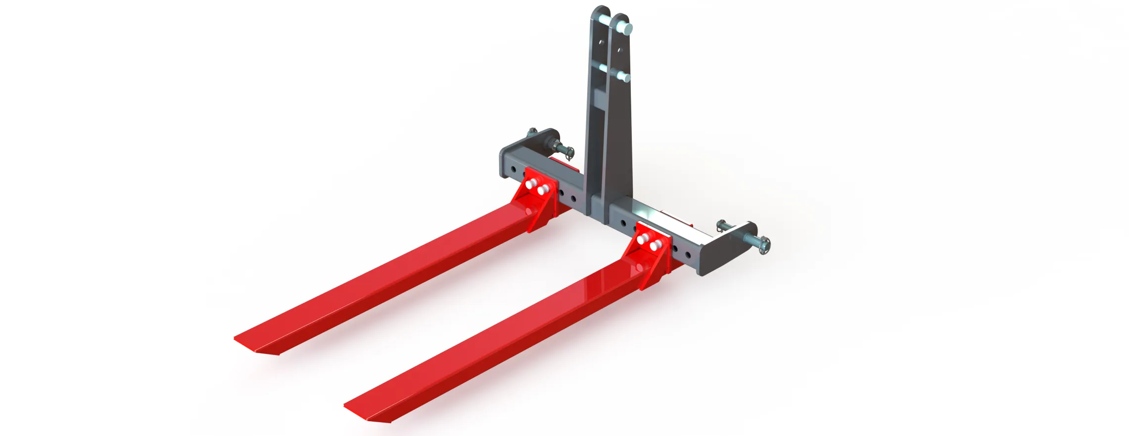 WG 1029 - STL Mounted pallet fork 3D Model .c4d .max .obj .3ds .fbx .stl .blend 