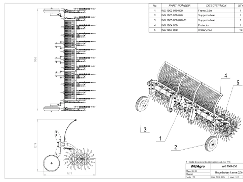 WG 1004 - Eco Rotary Harrow 3D Model
