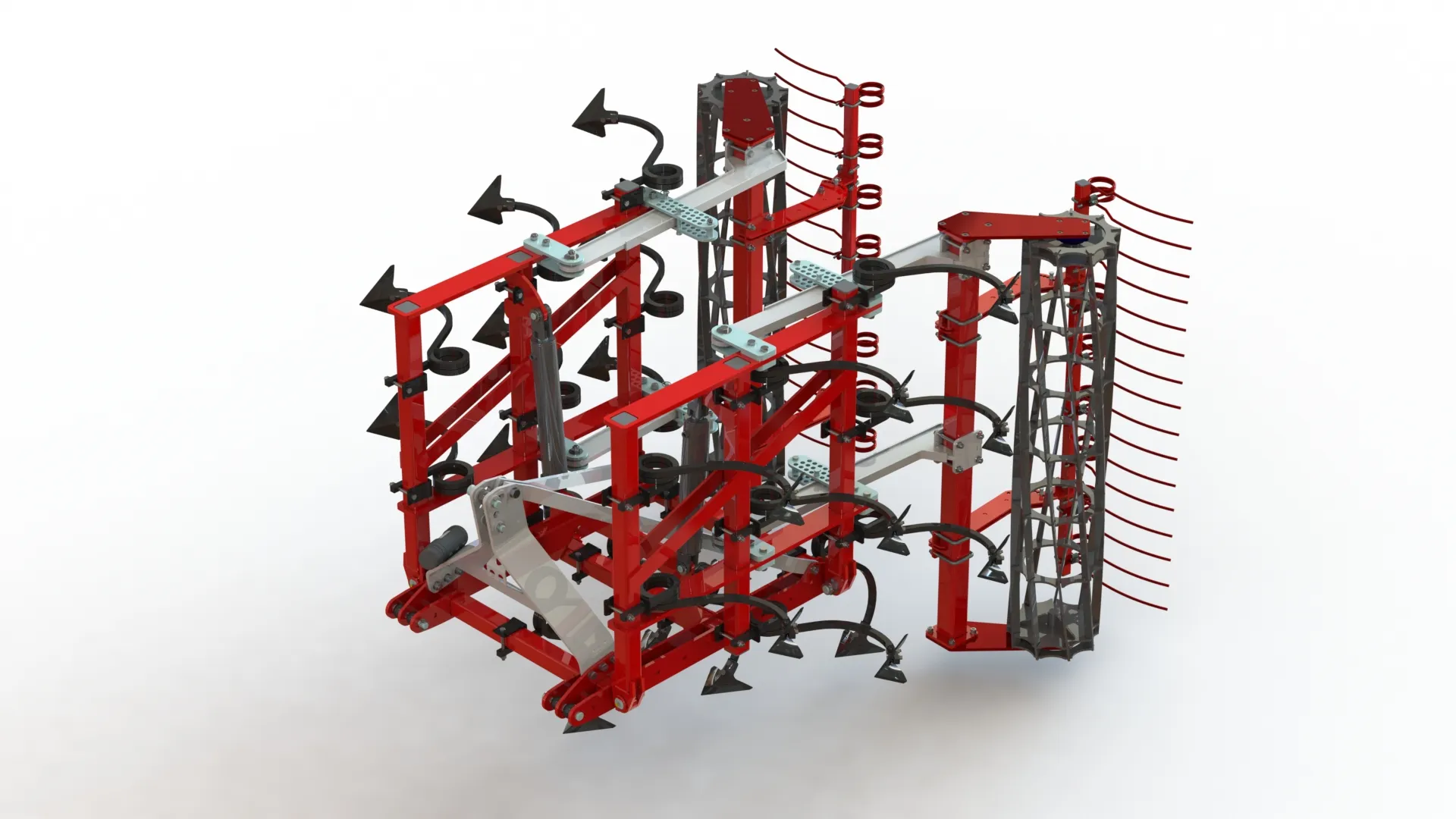 WG 0005-400MH - Field cultivator 3D Model .c4d .max .obj .3ds .fbx .stl .blend 