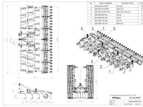 WG 0005 - Field cultivator 3D Model