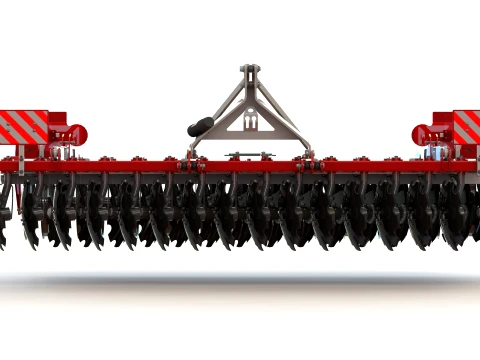 WG 0016 - Disc harrow 3D Model