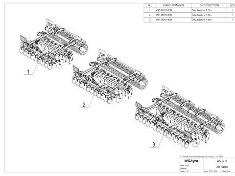 WG 0016 - Disc harrow 3D Model