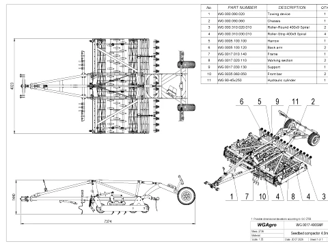 WG 0017-400SMF - Compactador de canteiro Modelo 3D