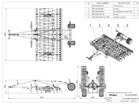 WG 0020-600SMH Eco seedbed cultivator 3D Model