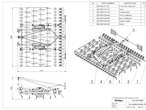 WG 0020-400MF Eco seedbed cultivator 3D Model
