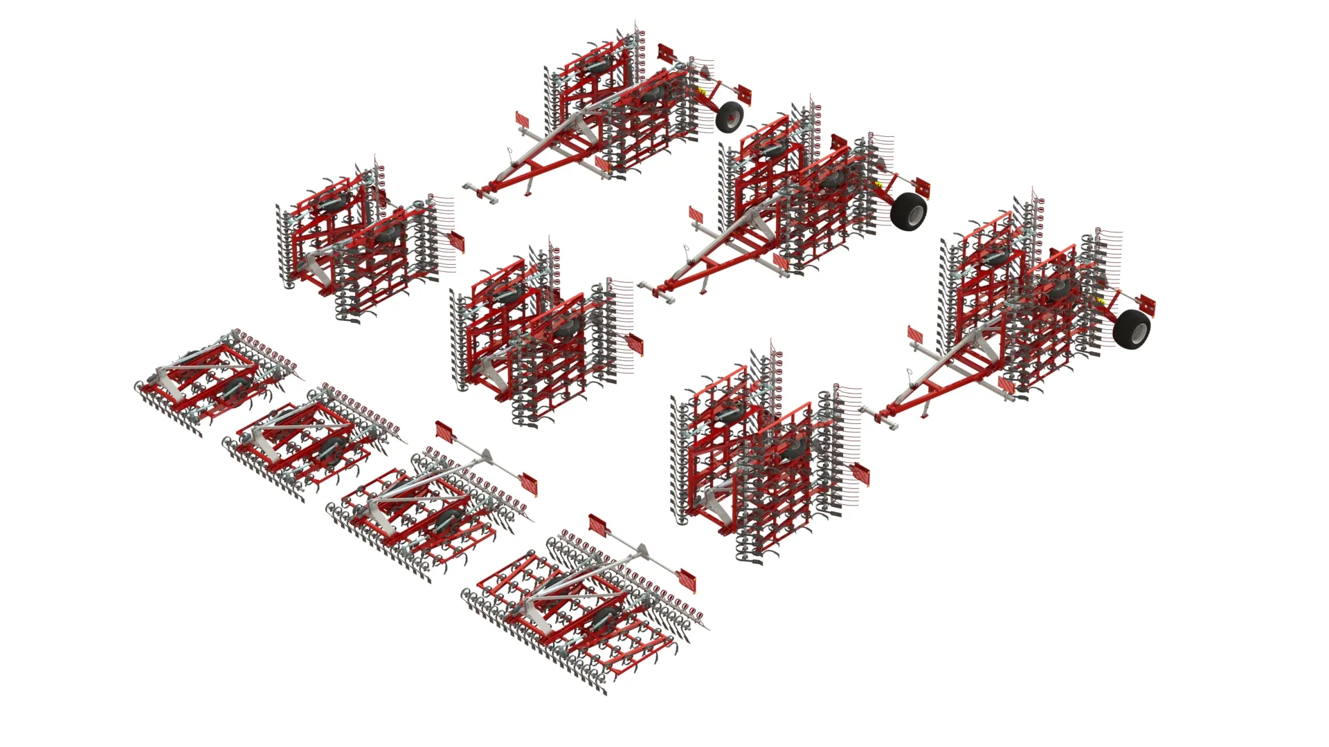 WG 0020 Eco seedbed cultivator 3D Model .c4d .max .obj .3ds .fbx .stl .blend 
