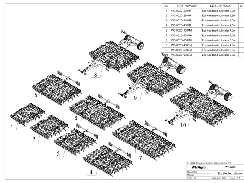 WG 0020 Eco seedbed cultivator 3D Model