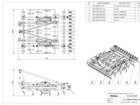 WG 0020 Eco seedbed cultivator 3D Model