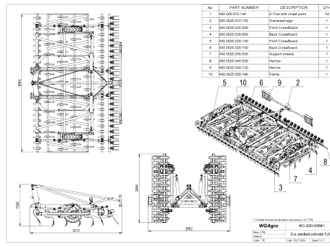 WG 0020 Eco seedbed cultivator 3D Model