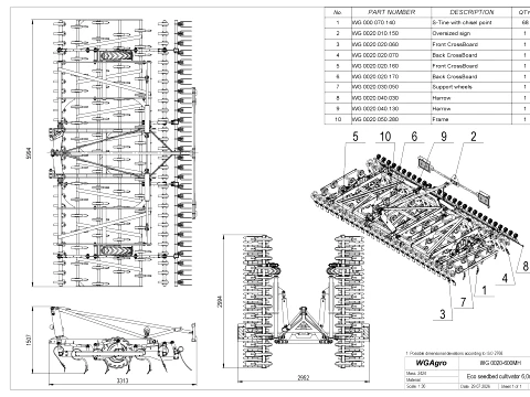 WG 0020 Eco seedbed cultivator 3D Model