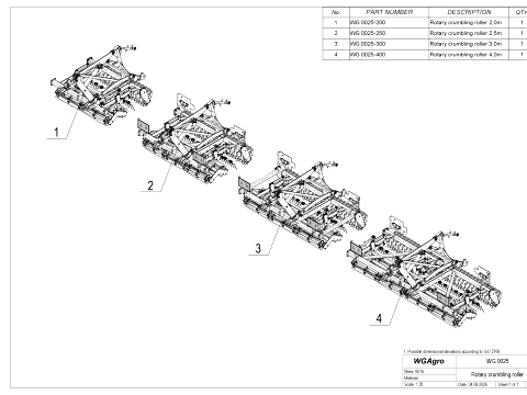 WG 0025 - Rotary crumbling roller 3D Model