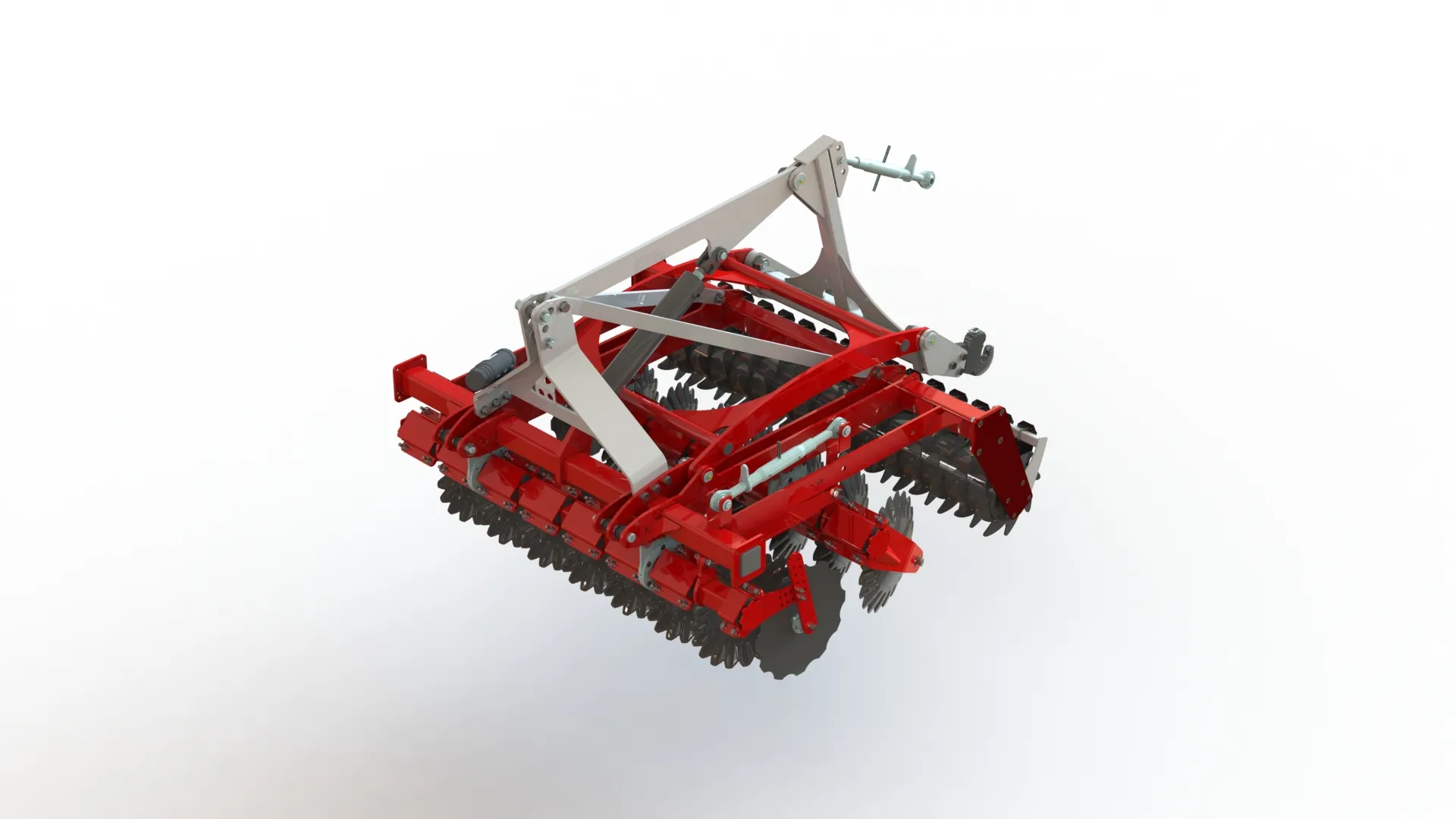 WG 0029-400 - Seedbed disc harow 3D Model .c4d .max .obj .3ds .fbx .stl .blend 