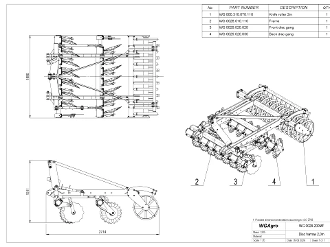 WG 0028 - Disc Harrow 3D Model