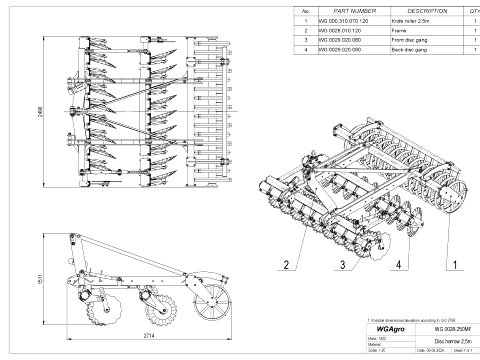 WG 0028 - Disc Harrow 3D Model
