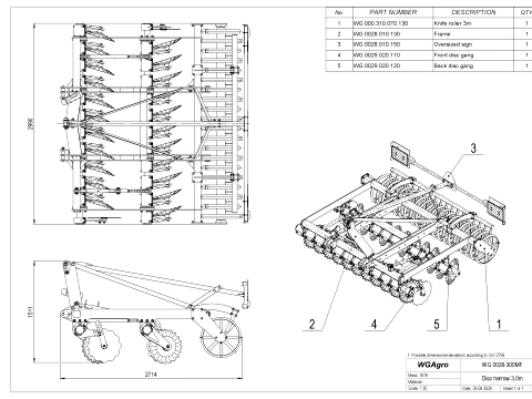 WG 0028 - Disc Harrow 3D Model
