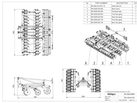 WG 0028 - Disc Harrow 3D Model