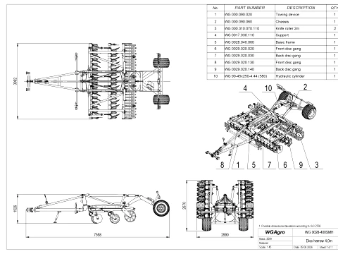 WG 0028 - Disc Harrow 3D Model