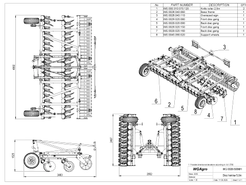 WG 0028 - Disc Harrow 3D Model