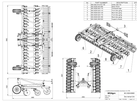 WG 0028 - Disc Harrow 3D Model