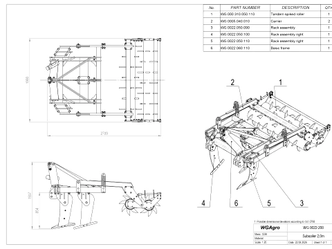 WG 0022 - Subsoiler 3D Model