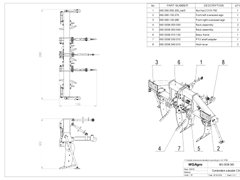 WG 0036-300 - Combination Subsoiler 3D Model