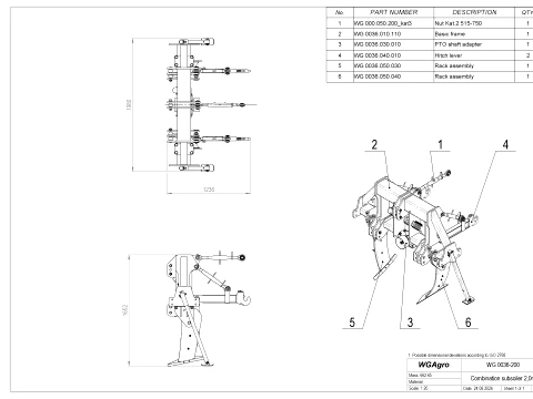 WG 0036-200 - Combination Subsoiler 3D Model