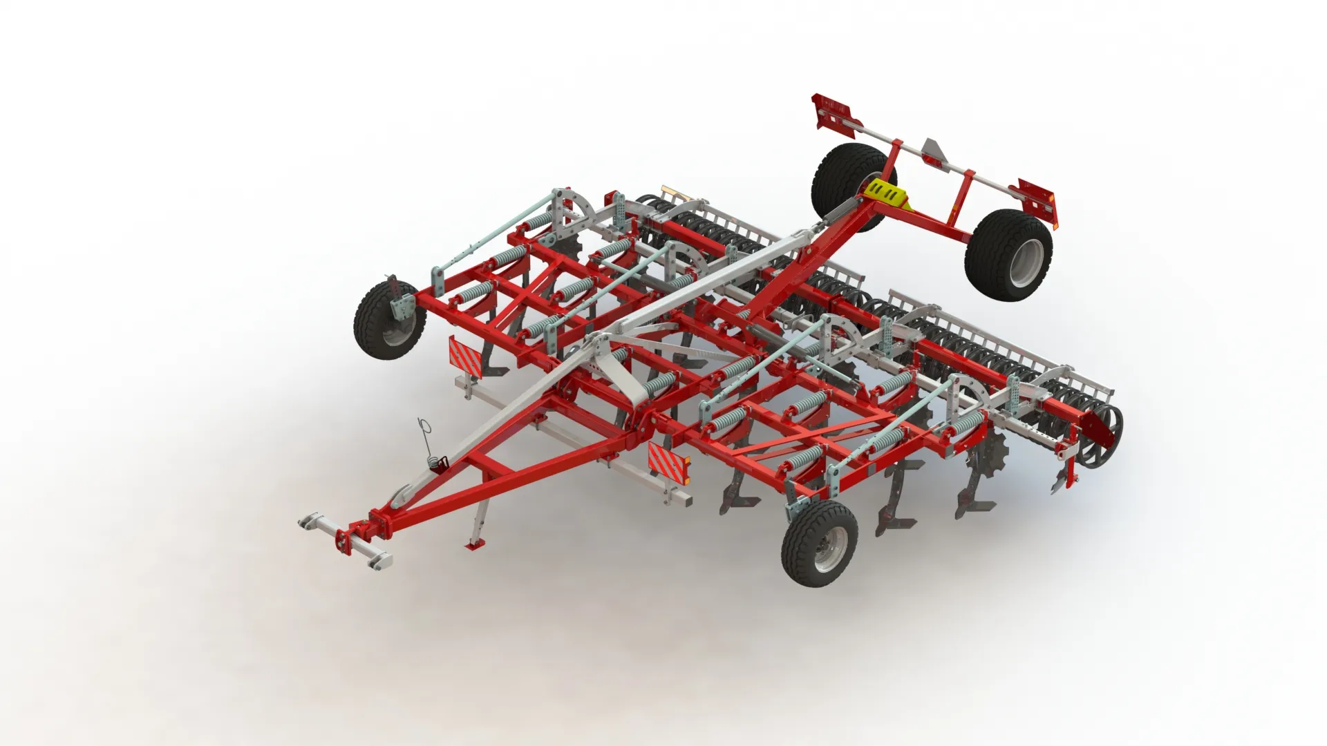 WG 0046-600SMH - Three-row chisel cultivator 3D Model .c4d .max .obj .3ds .fbx .stl .blend 