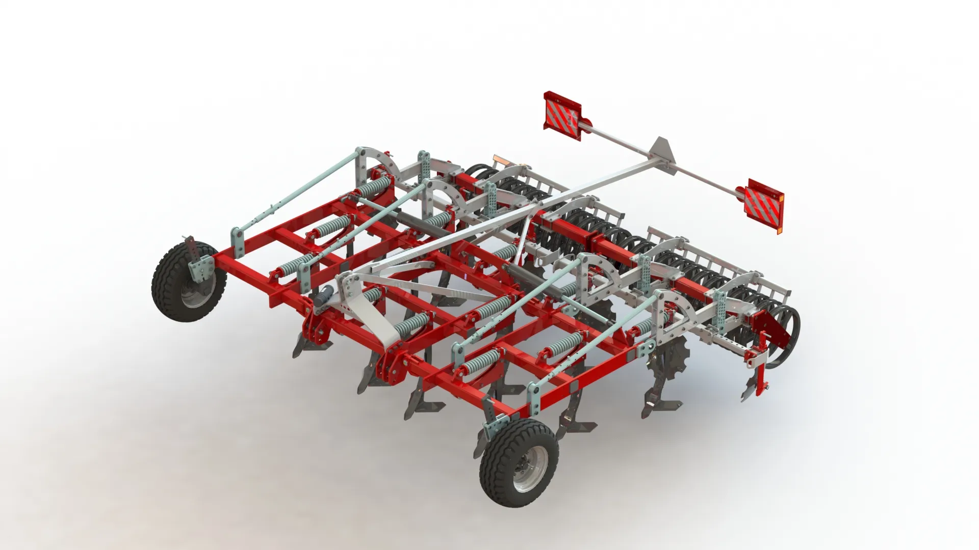 WG 0046-400MH - Three-row chisel cultivator 3D Model .c4d .max .obj .3ds .fbx .stl .blend