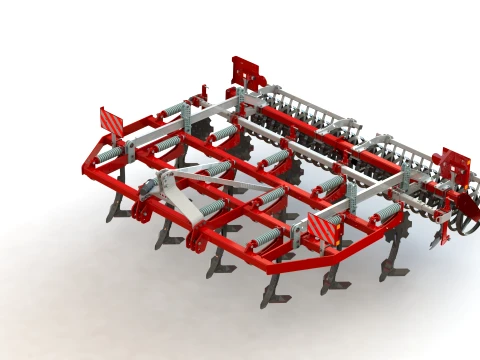 WG 0046-400MF - Three-row chisel cultivator Modelo 3D