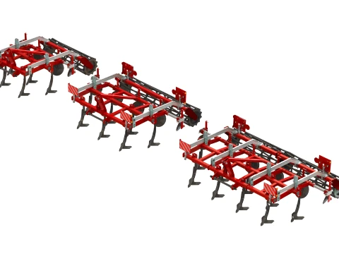 WG 0042 - 2-row mounted chisel cultivator Modello 3D