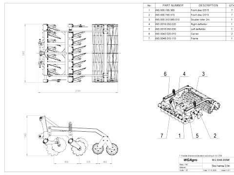 WG 0048 - Disc harrow 3D Model