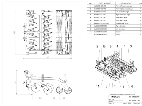 WG 0048-250MF - Disc harrow 3D Model