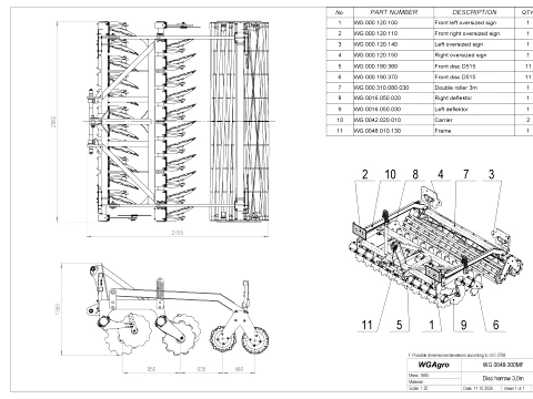 WG 0048-300MF - Disc harrow 3D Model