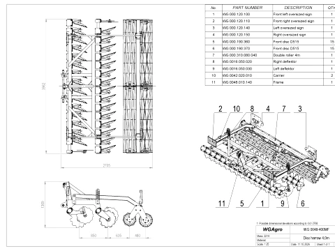 WG 0048-400MF - Disc harrow 3D Model