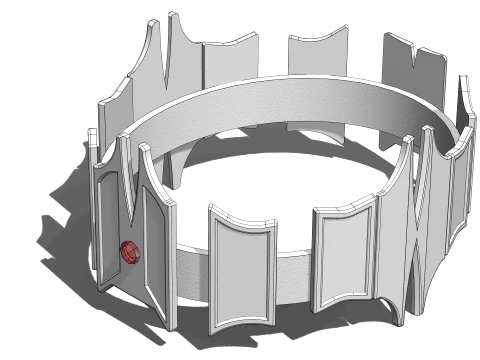 WG 7082 Targaryen Crown 3D Print Model